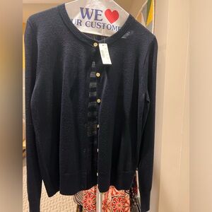 Navy j crew size small cardigan